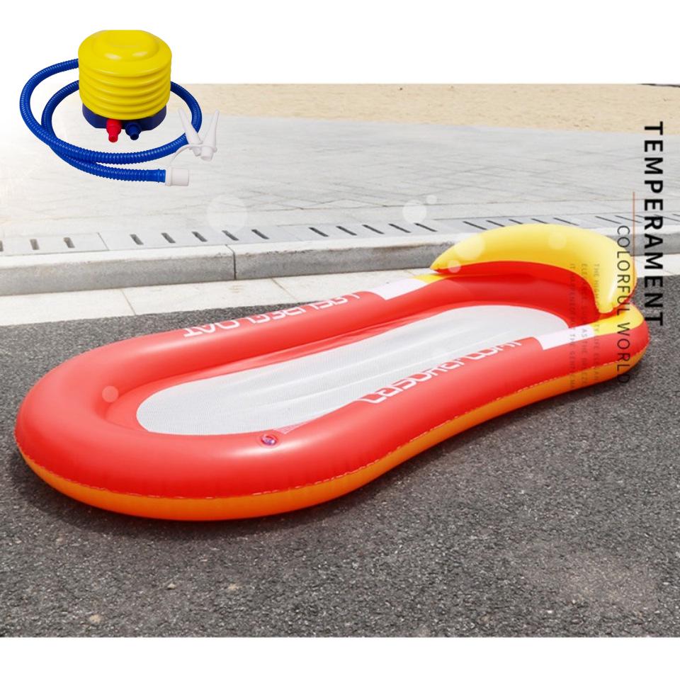 Inflatable Floating Hammock with Armrests & Backrest - Outdoor Mesh Recliner for Adults