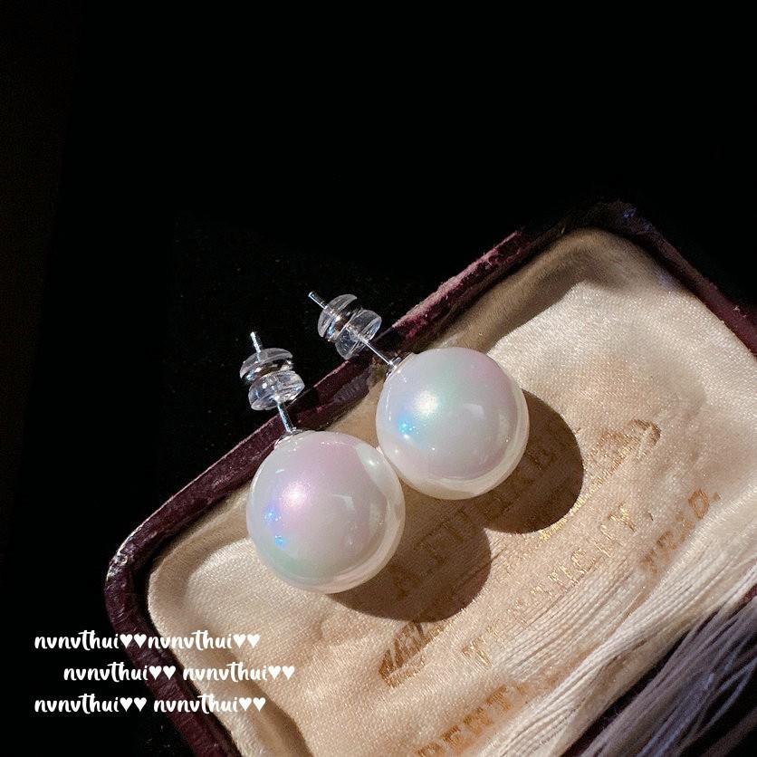 Mermaid Princess Maiduo Hemp Gray Pearl Ring, Tahiti, Deep Sea Gray Bead Ring Buckle Zircon Necklace Combination