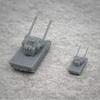 5PCS DIY Leopard 2 Marksman Anti-Aircraft Vehicle Model 1/700 1/350 Double-Barrel Self-Propelled Artillery Tank Resin Model for Military Collection (1