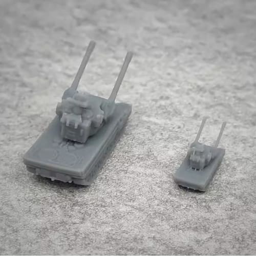 5PCS DIY Leopard 2 Marksman Anti-Aircraft Vehicle Model 1/700 1/350 Double-Barrel Self-Propelled Artillery Tank Resin Model for Military Collection (1