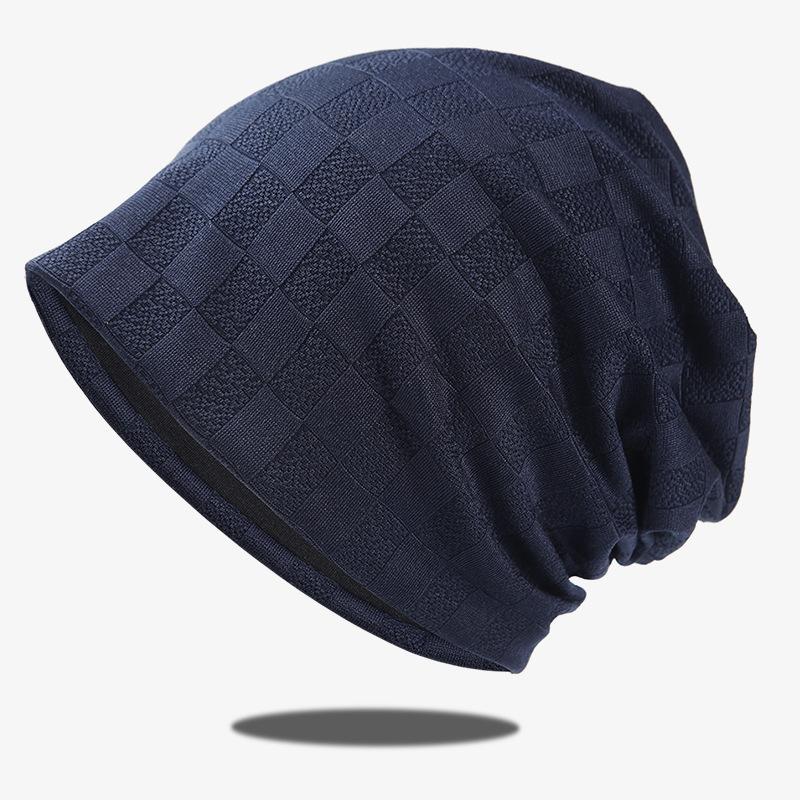 2027 NEW KJ Custom Lightweight Checked Reversible Slouchy Beanie Sleeping Chemo Cap Blank