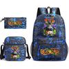 Dragon Ball Z Printed Backpack Set 3-Piece Casual School Bag For Boys And Girls Youth With Pencil Case Shoulder Bag