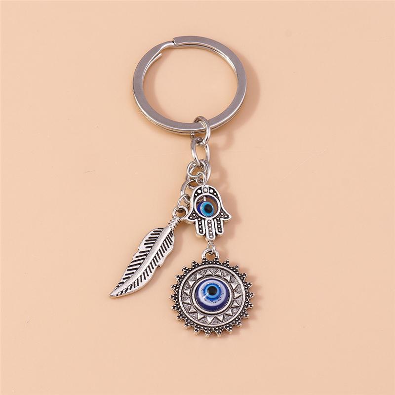 Retro Alloy Sun Moon Keychain Metal Star Keyring Pendants for Car key Holder Handbag Decor Jewelry Gifts Accessories