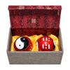 Spherical Esmaltado Hand Ball with Presentation Box Yin-Yang Exercise