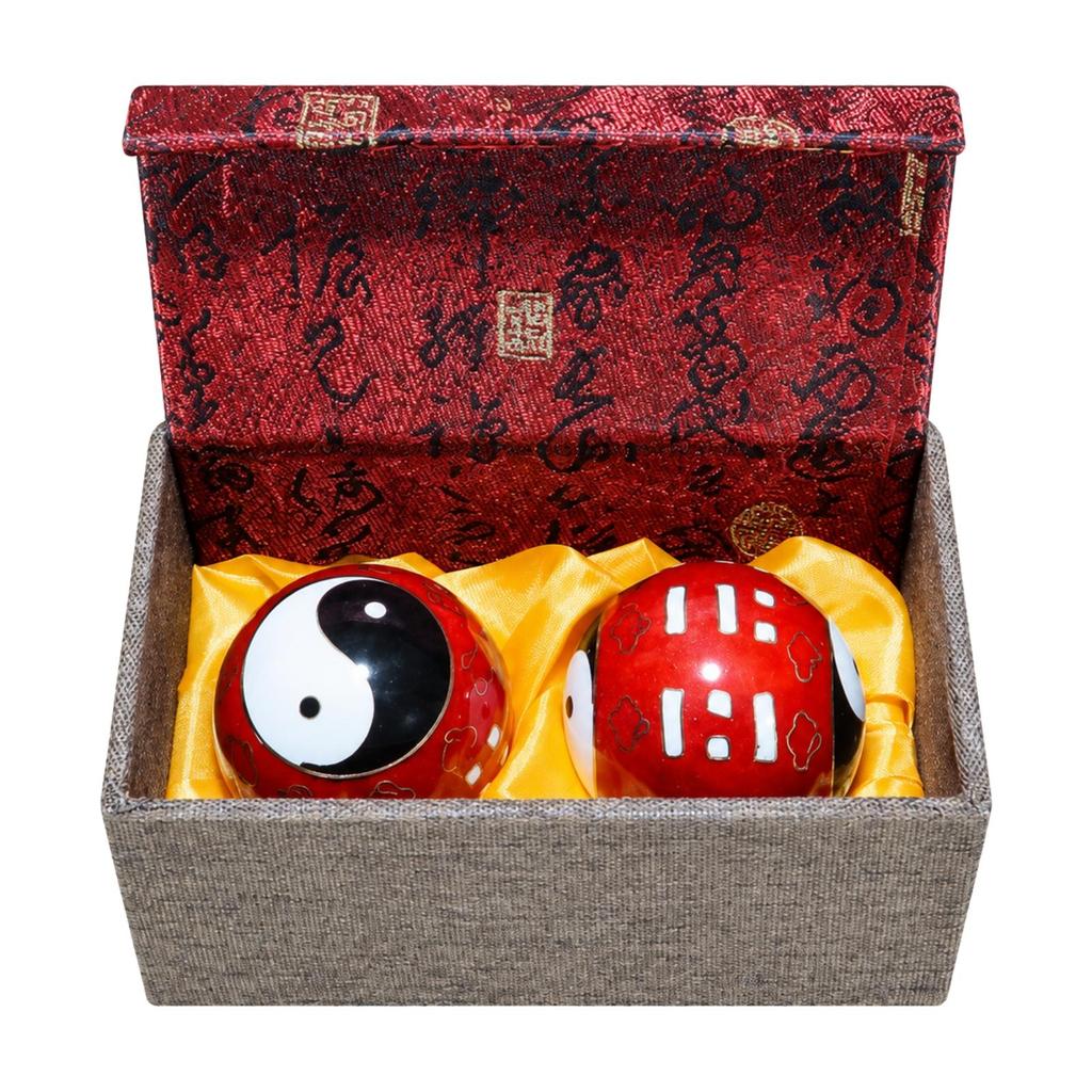Spherical Esmaltado Hand Ball with Presentation Box Yin-Yang Exercise