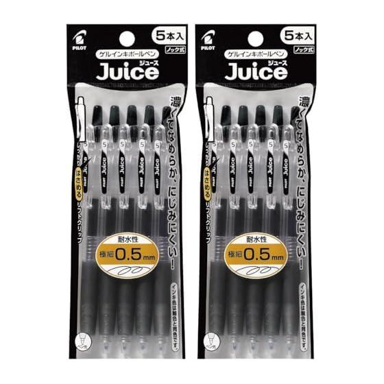 Pilot Juice Gel Pen, 0.5mm, Black, 5-Pack