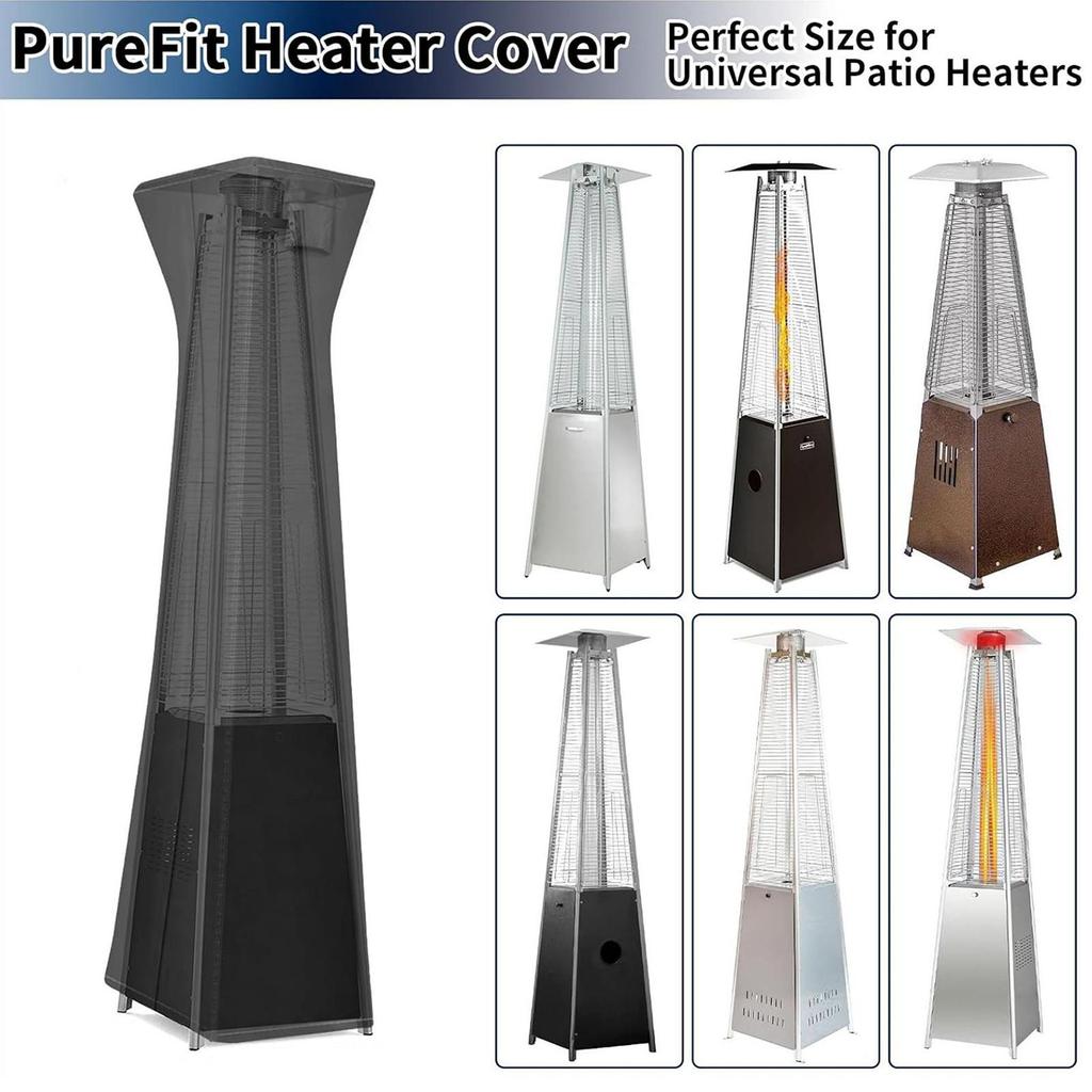 Pyramide Heaterhoes 420D Heavy Duty Waterdicht Winddicht Beschermer Buiten Staande Terrasverwarmerhoes Voor Gazon Dek Tan Tuin