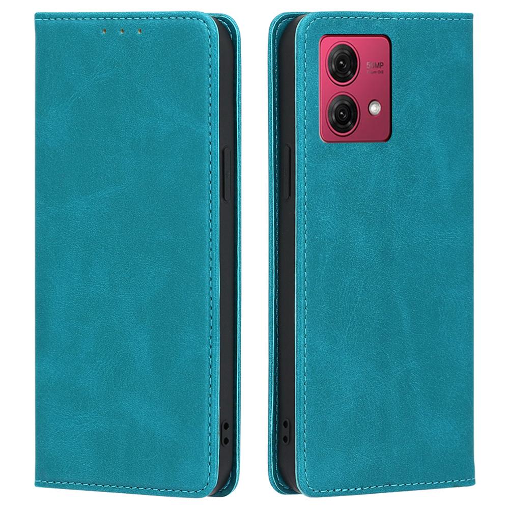 For Motorola Moto G84 5G Case Calf Texture Shock Absorbing Stand Phone Cover