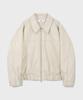 Fallett Topstitch Vegan Leather Padded Blouson Ivory
