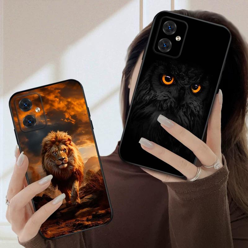 Löwe und Vogel Für Moto Edge 40 50 Neo 5G E 14 15 G04 G05 4G G24 G34 G35 G54 POWER G55 G75 G84 85 Silikon Weiche Handyhülle