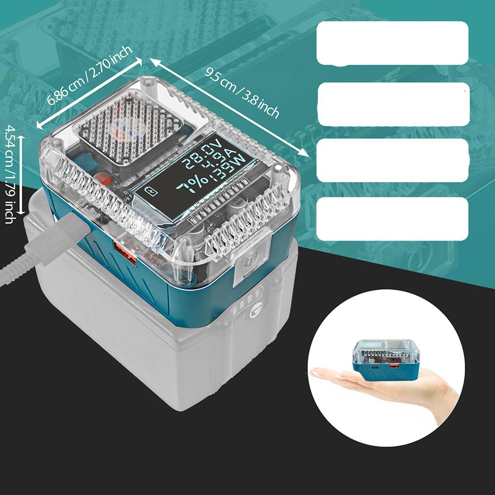 Efficient Lithium Battery Adapter for Rapid Charging with Digital Monitor