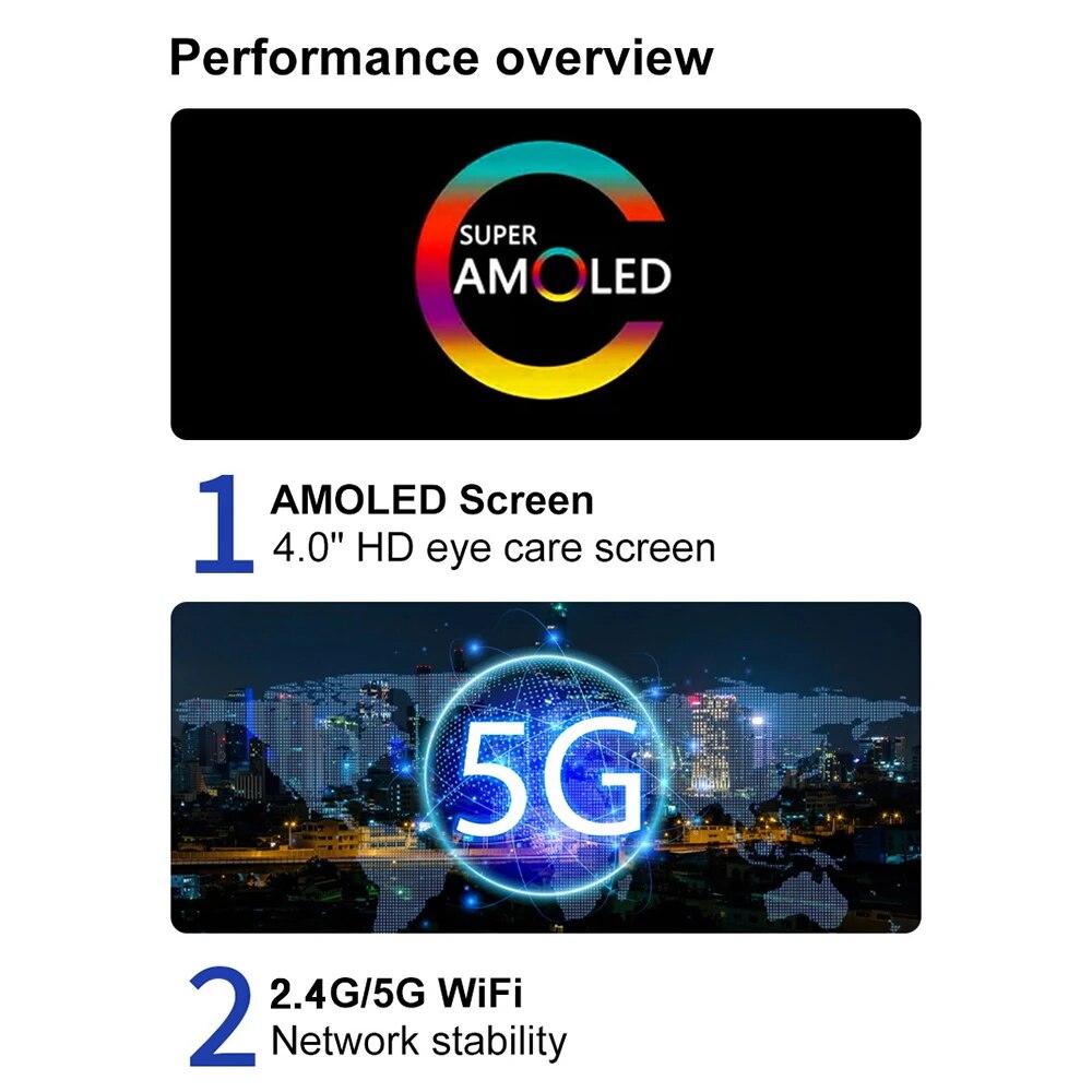 Odtwarzacz HiFi MP3 Bluetooth 5.0 Odtwarzacz MP4 MP5 4,0" Pełny ekran dotykowy System Smart Android 8.1 ze Spotify Streaming Odtwarzacz muzyki