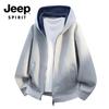 JEEP SPIRIT Men's Full-Zip Hooded Cardigan