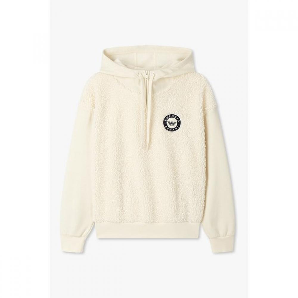 Emporio Armani Women S Fleece Half Zip Hoodie Detail XS85 14100₽