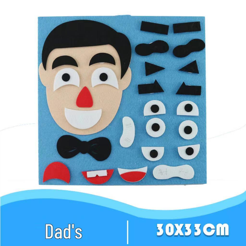 DIY Felt Facial Feature Puzzle for Kids - Expression Change Kit