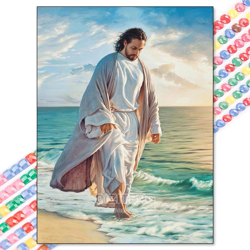 5D Diamond Painting Kit Jesus Cross Religious Sticker Diamond Embroidery Handmade DIY Mosaic Home Decoration Adult Gifts