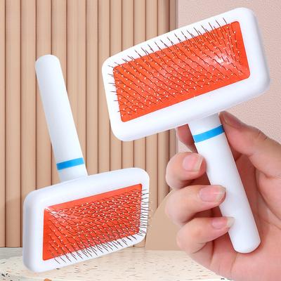 Airbag Needle Pet Brush Plastic White Dot Dog Comb White Grip Pet Comb