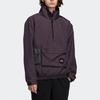 adidas Originals Trefoil 3D Pocket Logo Half-Zip Woven Collar Jacket Men Jackets Purple H58065