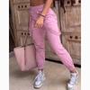 Women's Retro Multi-pocket Suspender Elastic Casual Pants