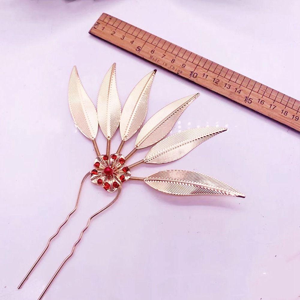 Hairstyle Design Tool Ancient Style Headwear U Shape Hairpin Thai Headdress Metal Hair Sticks