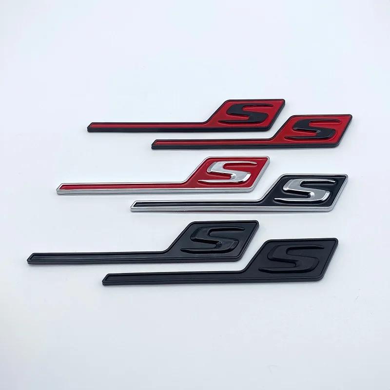 Car S Logo Emblem Badge ABS Metal Sticker For Benz E63S C63S GLC63S GLE63S GLS63S GTR GT Series CLA45S Car Decoration nn1