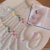 Phone Chain Crossbody Strap 120cm Heart Transparent Beaded Shoulder Lanyard with Tether Tab