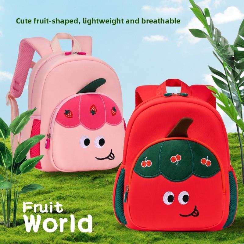 Kids Fruit Pattern Junior Backpack With Padded Straps For School Use