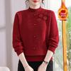 Winter New Style Women's Plus Velvet Knit Pullover - Thick, Warm Outerwear for Moms