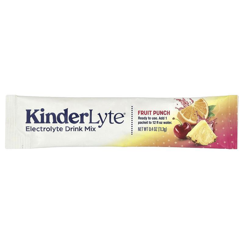 KinderLyte®, Electrolyte Drink Mix, For Kids and Adults, Fruit Punch, 16 Packets, 0.4 oz (11.3 g) Each