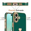 Coque de Protection - E.F.Connection - pour iPhone Air - TPU Motif Cœur Vert Nuit - 2 Verres Trempés