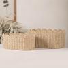 Cute Woven Rope Basket Woven Baskets for Storage Open Home Organizer for Bookshelf Corner Laundry Entryway Desktop Table Shelves