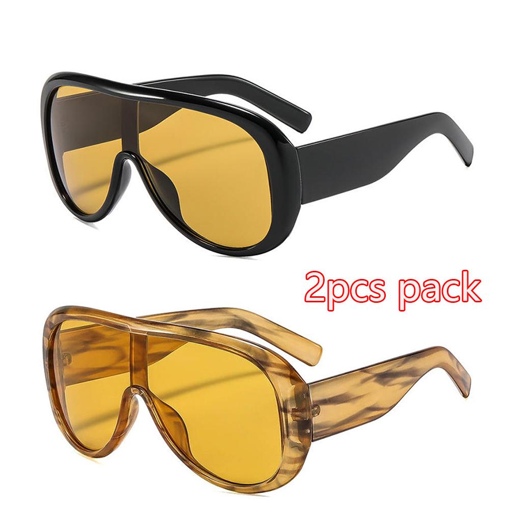 2026 Oversized One-Piece Aviator Sunglasses for Women Integrated Lens Sun Glasses Unisex Retro Shades UV400 Protection Eyewear