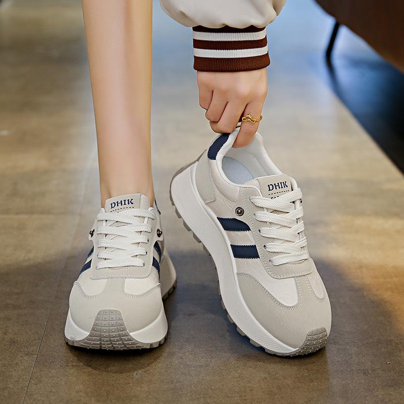 New dad shoes women's spring student sports running shoes casual shoes with heightened thick soles