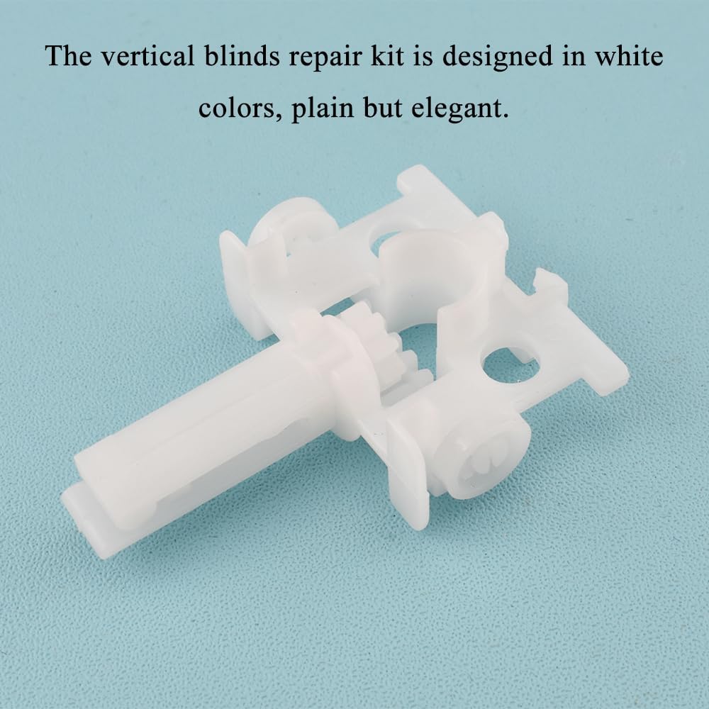 Acoeitl Vertical Blind Repair Carrier With Stem - Blinds Repair Kit, White Replacement Parts, Curtain Accessories - 10 Pcs