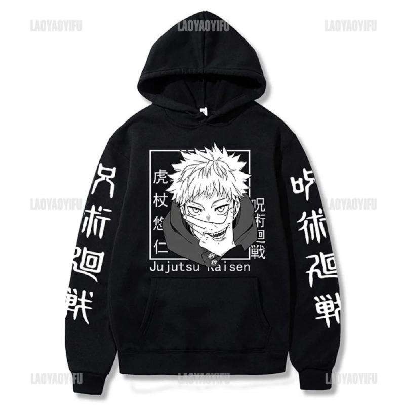 Japan Anime Jujutsu Kaisen Herre Dame Hettegensere Satoru Gojo Løs Genser Unisex Høst Varm Casual Streetwear