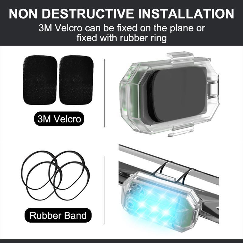 1pc Wireless Remote Control LED Strobe Light for Motorcycle Car Bike Scooter Flash Indicator Waterproof