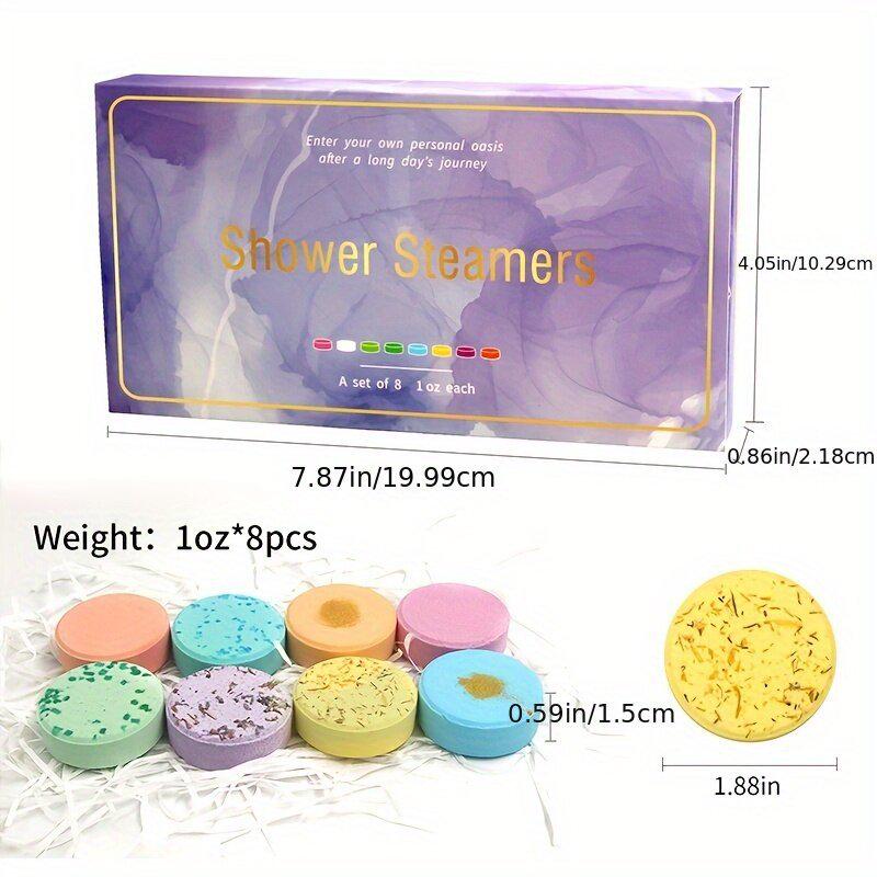 Esclusiva transfrontaliera: Palline di Sali da Bagno Aromatici con Oli Essenziali e Fiori Secchi - 30g, Scatola Regalo da 8 Pezzi