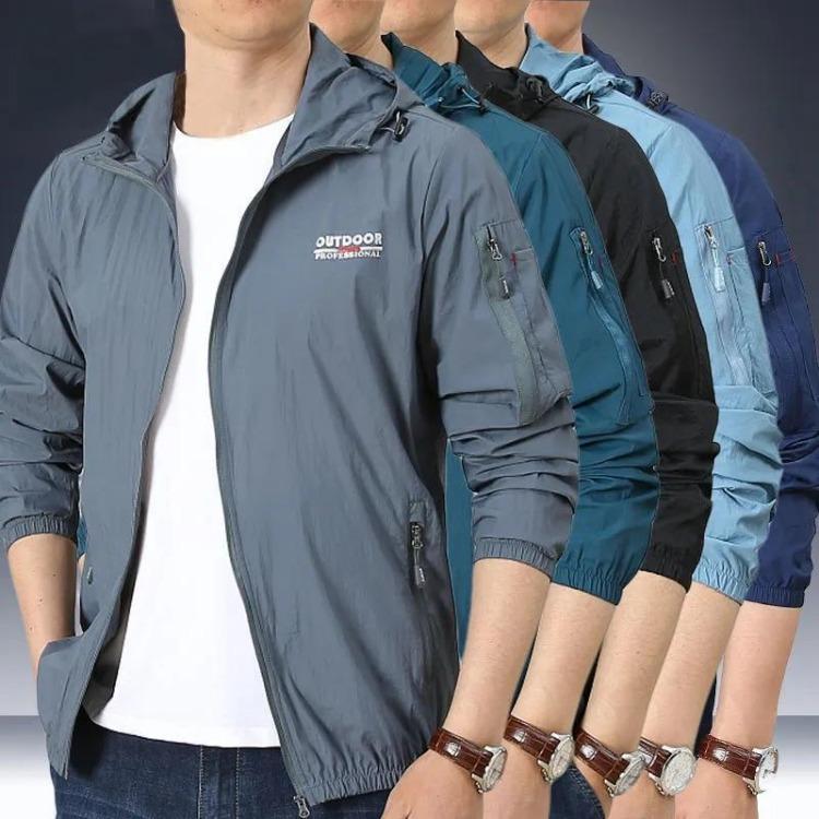 Ultra Thin Mens Summer Sun Protective Jacket Breathable Windbreaker Anti UV Quick Drying Outdoor Sports Portable Clothing