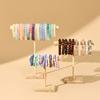 Set of 3 Elegant Wood Bangle Holder Multi Level Rack for Bracelet and Beads Showcase Easy Assembly Headband Organizers