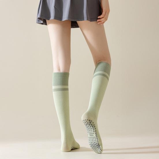 Women Yoga Socks Sports Compression Socks Soft Cotton Knee High Socks with Anti-Slip Grips for Dance Pilates Workout