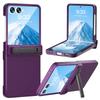 For Samsung Galaxy Z Flip 7 Case with Built-in Screen Protector, Kickstand, Hinge Protection, Hard PC Slim Shockproof Cover