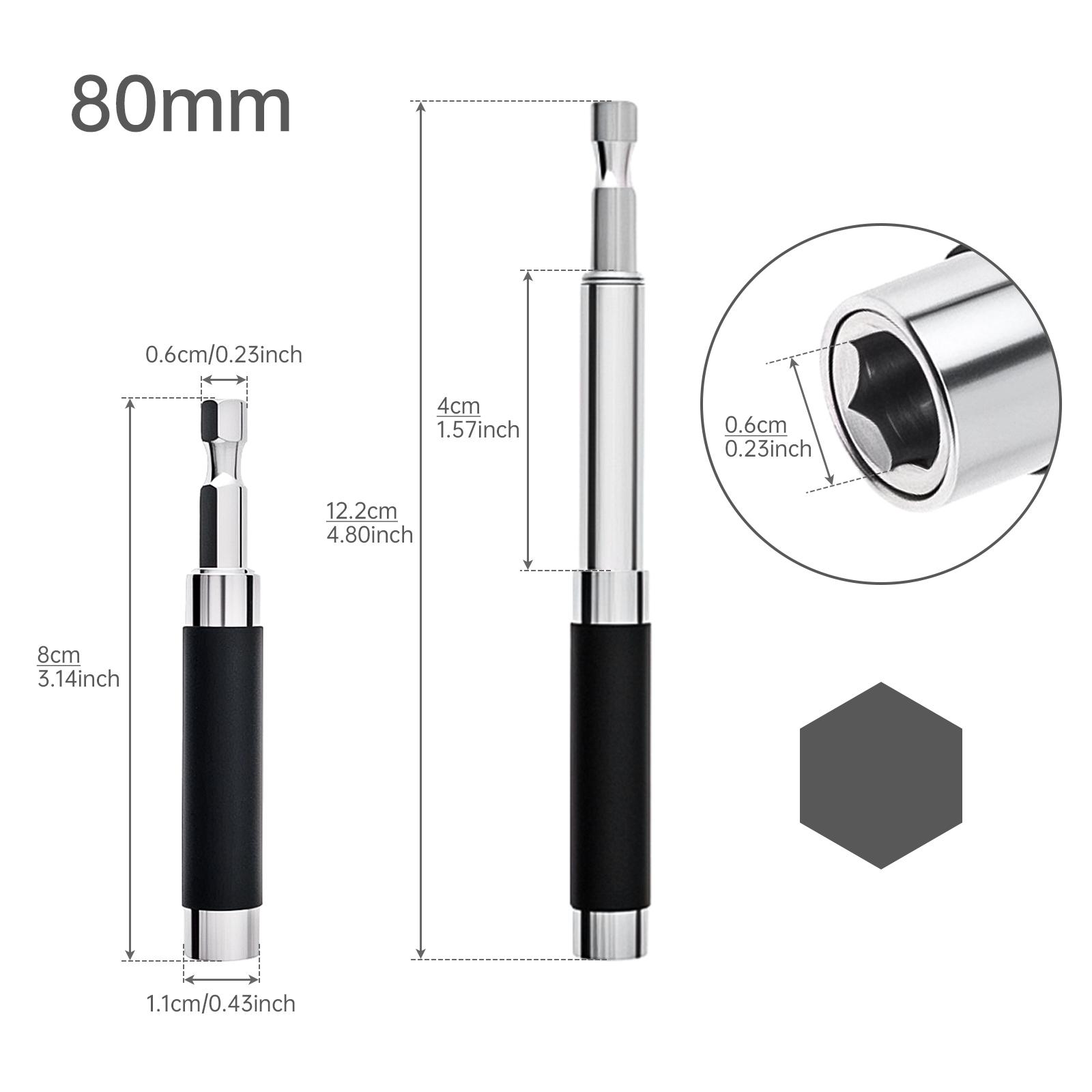 

1 шт. 80 мм/120 мм/140 мм Масштабируемый Магнитный Направляющий для шуруповерта Держатель наконечника для сверла Удлинитель Адаптер 80mm