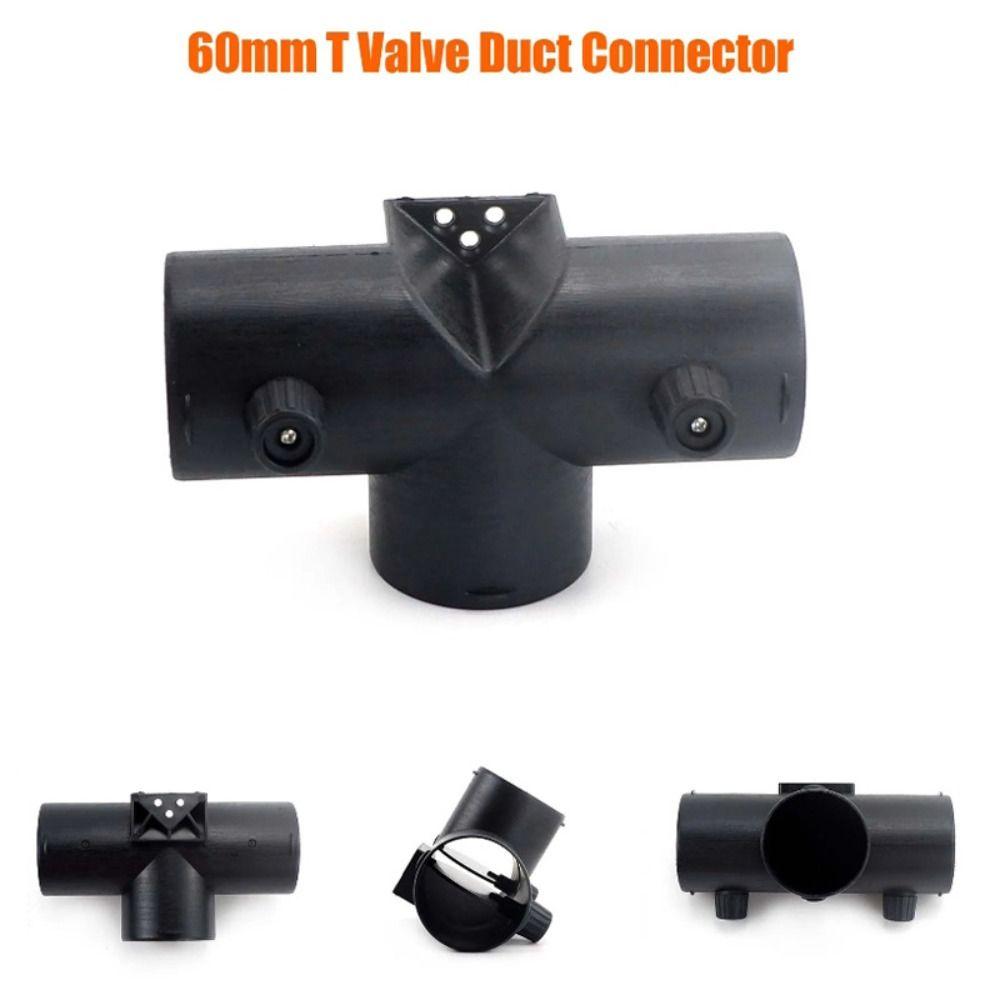 Valve Flap Vent Ducting Adjustable Air Outlet Joiner Branch Splitter Heater Accessory  For Car