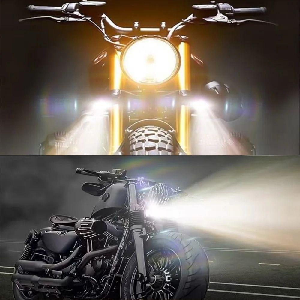2Pcs Super Bright Motorcycle Mini Driving Light Motorcycle Fog Lights  Truck Auxiliary Lights