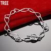 925 Sterling Silver Inverted 8 Side Chain Exquisite Bracelet Gift Jewelry