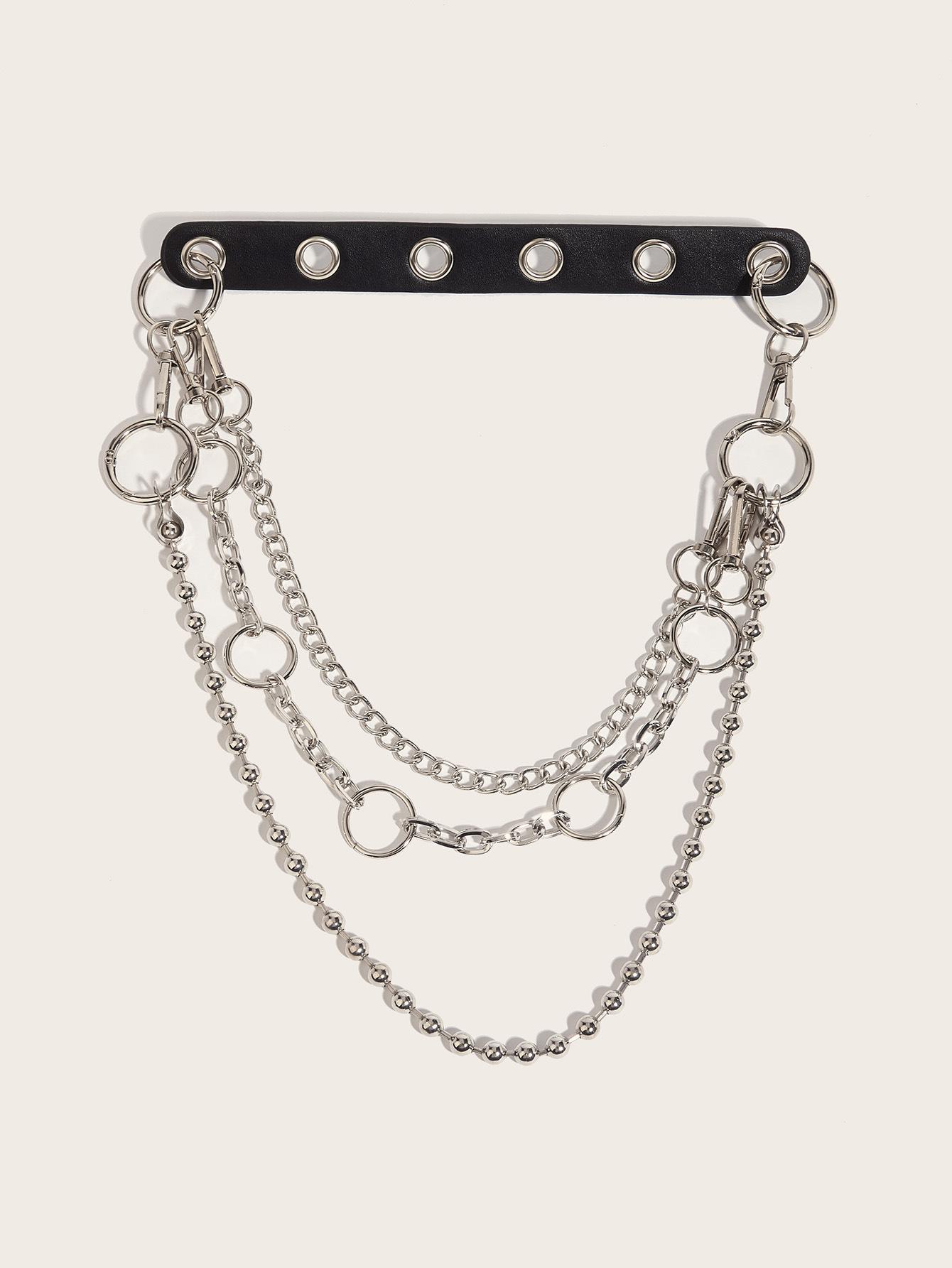Double Metal Trousers Non-Mainstream Hip Hop Belt Cool Accessories Waist Chain