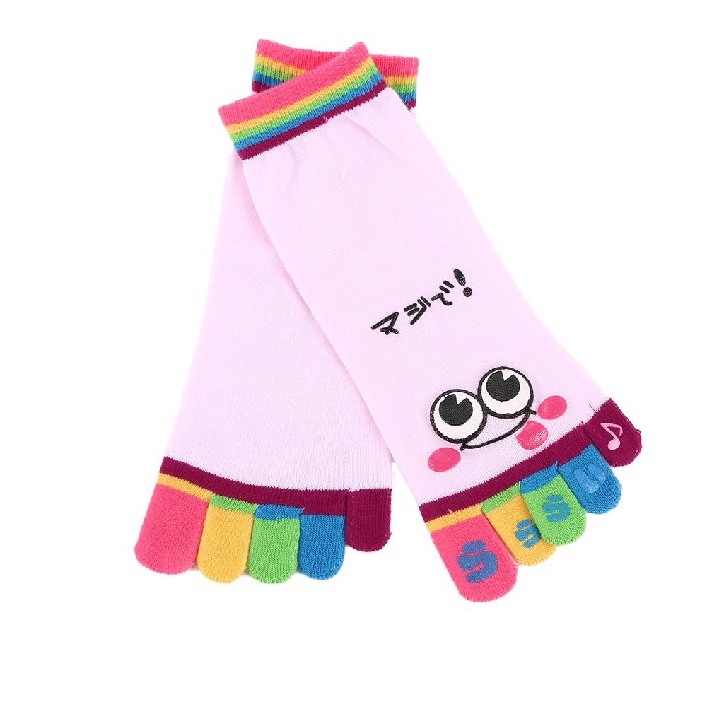 

Chic Female Cotton Casual Weight Cute Performance 1 Pair Five Toe Socks Micro One Size розовый