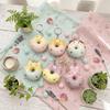 Soft Material Donut Slow Rebound Keyring Cute Animal Design PU Donut Keychain  Holiday Gift