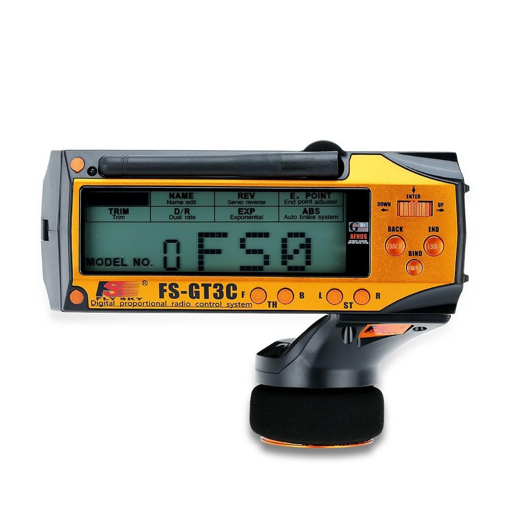Flysky FS-GT3C 2.4Ghz 3CH Remote Controller LCD Radio Transmitter with FS-GR3E Receiver for RC Car Truck Crawler Boat