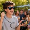 Water Spray Prank Sunglasses Glasses, Novelty Squirting Sunglasses, Round Garden Outing with Hidden Spray, Fun Toy for Parties